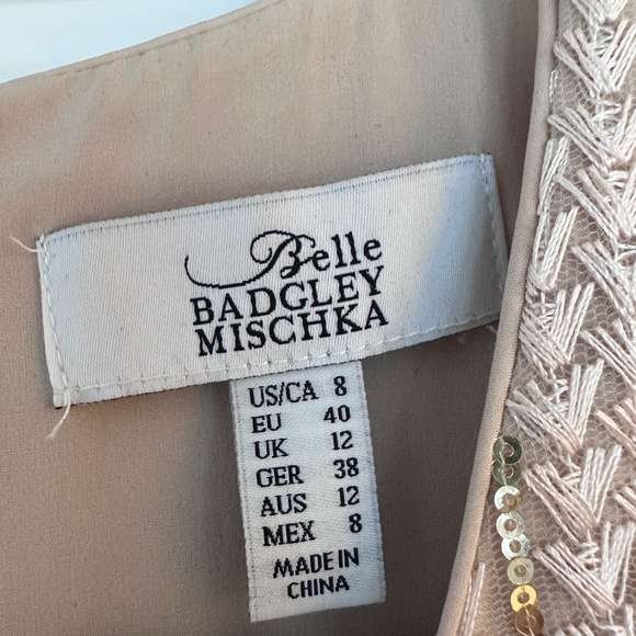 Belle Badgley Mischka Gold sequin cocktail dress - Picture 4 of 4